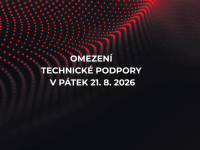 Omezení technické podpory v pátek 21. 8. 2026